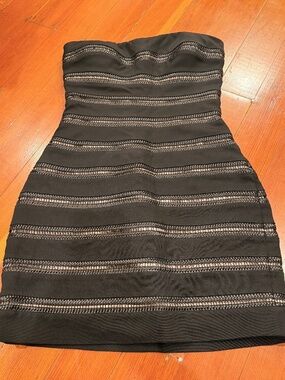 Misha Women’s Little Black Strapless Dress Likely Size 0-2.